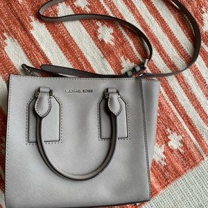 [Michael Kors] Gray Structured Crossbody Bag